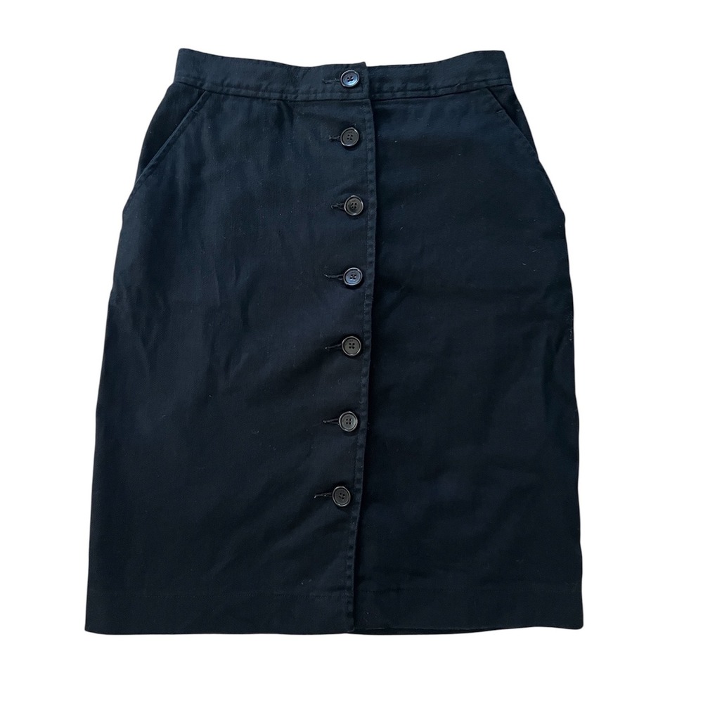 Wilfred Aritzia Women's Button-Front Pencil Skirt in Black Size 4